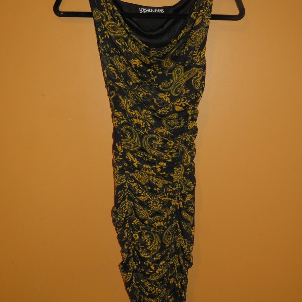 Versace Jeans Collection Black and Gold Women's Dress